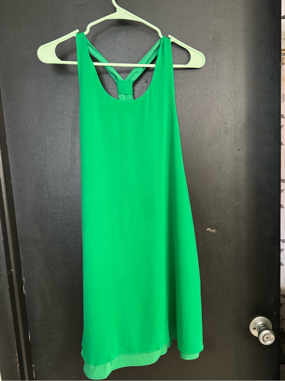 Alice + Olivia Bright Green Racerback Mini Dress